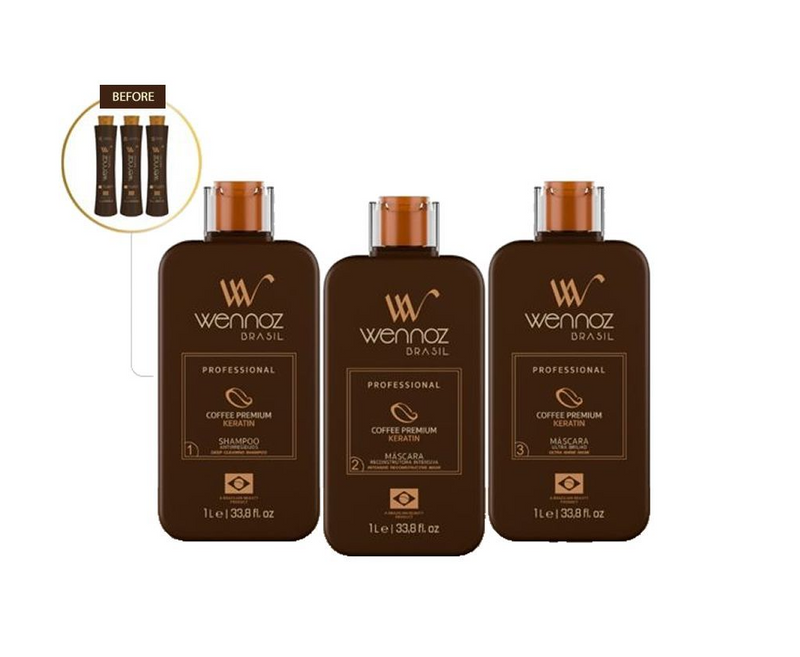 HONMA TOKYO COFFEE PREMIUM ALL LISS KIT LISSANT DES CHEVEUX 3 X 1000ml / 34fl.oz.