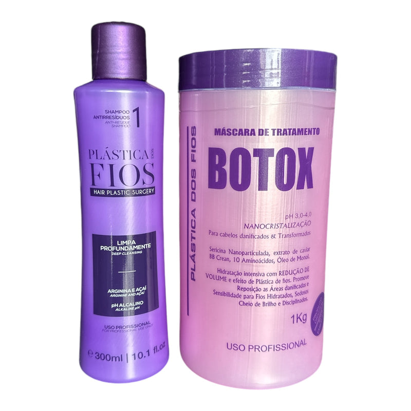 Kit de Botox Hidratante Y Shampoo  Plastica dos Fios