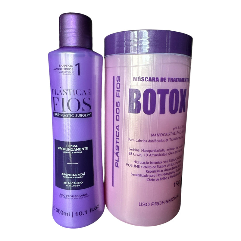 Kit de Botox Hidratante Y Shampoo  Plastica dos Fios