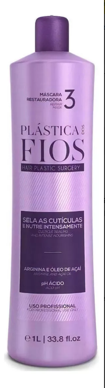 MASCARILLA DE RESTAURACIÓN DE CABELLO PLASTICA DOS FIOS PASO 3 -300ml